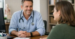Doctor discussing personalized care plan with patient in Orlando